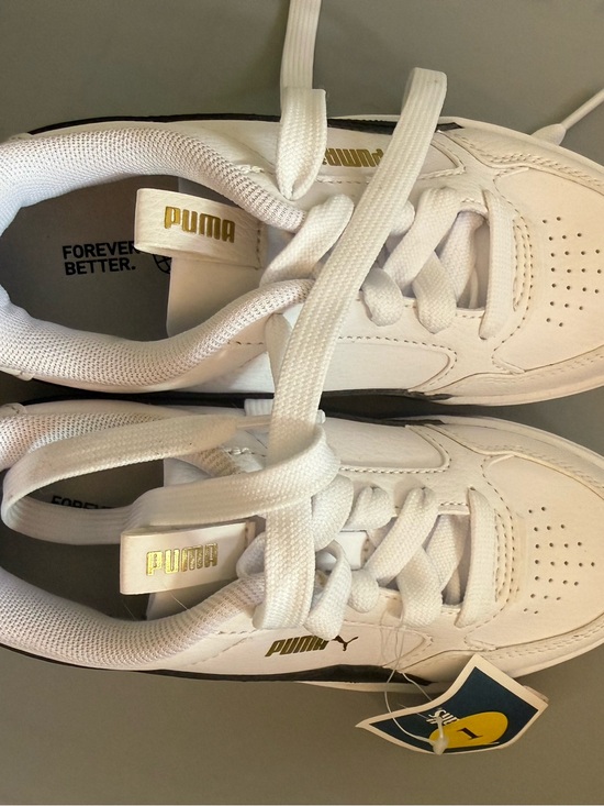 Puma Other - Puma White Sneakers with Gold Accents